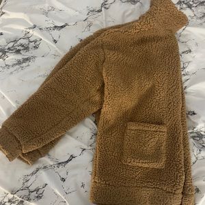 Sherpa Tan Zip Up Jacket